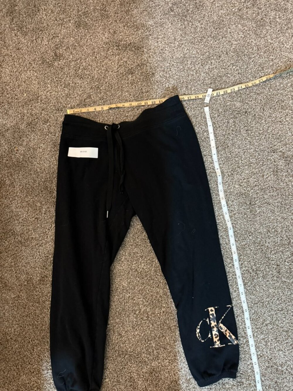 Calvin Klein Black Leopard Logo Joggers Size L